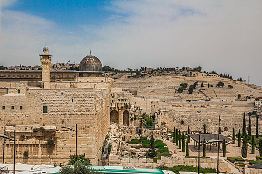 清真寺,老城,耶路撒冷,以色列,屋顶,犹太区