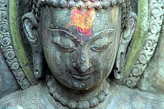 石刻,佛,尼泊尔,十一月,2006年