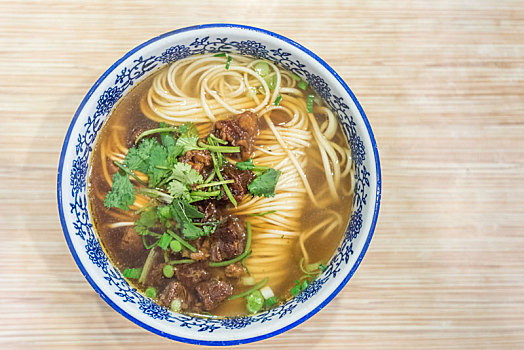 一碗,好的,红烧,牛肉面,特写