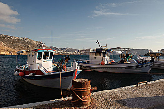 渔船,岛屿,卡帕索斯,爱琴海岛屿,多德卡尼斯群岛,爱琴海,希腊,欧洲