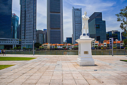 新加坡莱佛士塑像