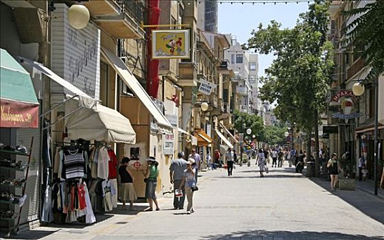 人行道,老城,尼科西亚,塞浦路斯