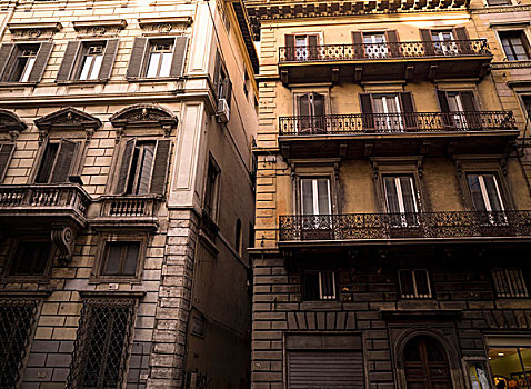 公寓楼,老城,仰视,罗马,意大利