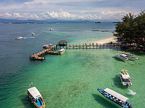 马来西亚沙巴州海岛风景