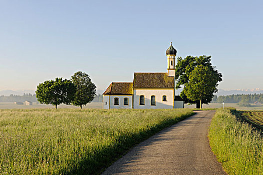 小教堂,赫埃斯汀,上巴伐利亚,巴伐利亚,德国,欧洲