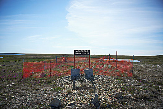 石棉,埋葬,场所,剑桥湾,努纳武特,加拿大
