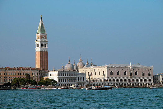 钟楼,圣马科,宫殿,公爵宫,威尼斯,威尼托,意大利,欧洲