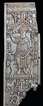 象牙制品,叶子,6世纪,艺术家,未知