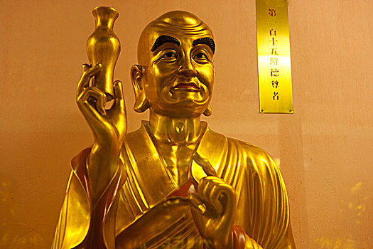 雕塑,僧侣,砂质黏土,竹林,寺院,香港