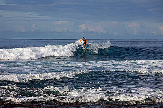 冲浪,考艾岛,夏威夷,美国