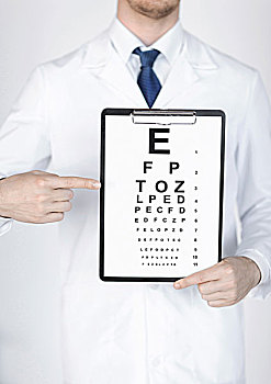 卫生保健,医疗,视野,概念,男性,眼科医生,视力表