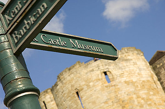 英格兰,北约克郡,城市,旅游,方向,路标,户外,塔,指示,游客,城堡,博物馆