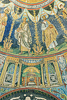 意大利,拉文纳,洗礼堂,天花板,图案,5世纪,大幅,尺寸
