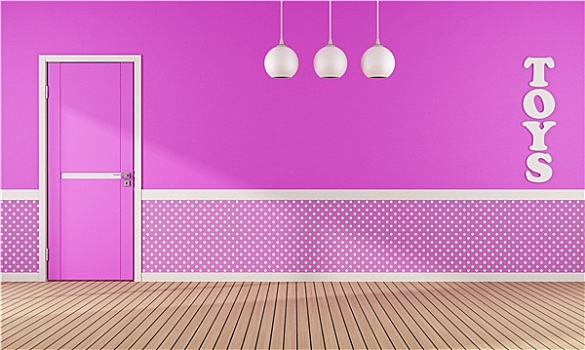 粉色,娱乐室,门