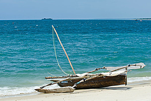 传统,独木舟,桑给巴尔岛,坦桑尼亚,非洲