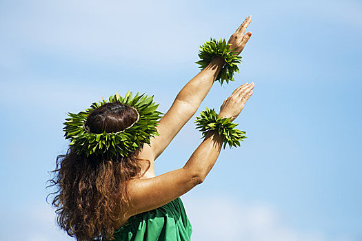夏威夷,毛伊岛,女人,跳舞,草裙舞