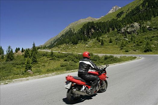 摩托车,山峦