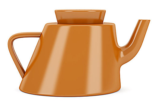 橙色,陶瓷,茶壶,隔绝