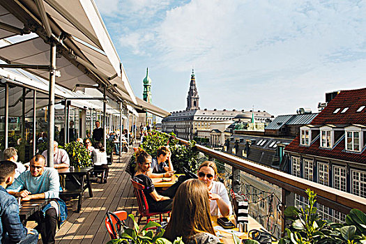 屋顶,平台,百货公司,哥本哈根,丹麦
