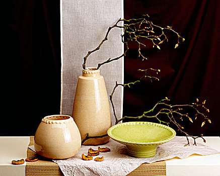 花瓶,餐具,陶器,阿尔萨斯,法国