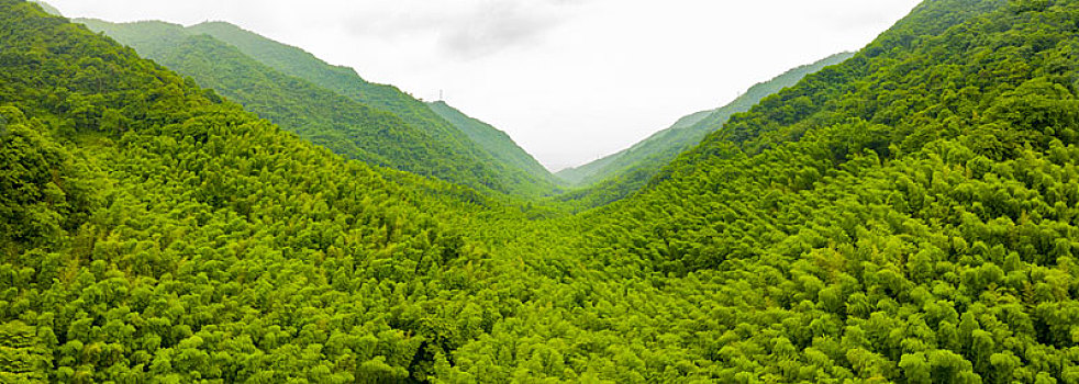 杭州富阳区黄公望隐居地纪念馆航拍