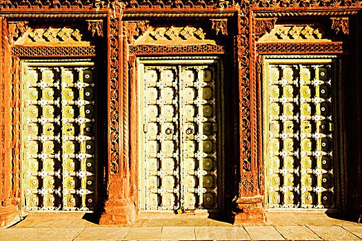 特写,门,庙宇,拉贾斯坦邦,印度