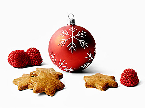 圣诞装饰,糖果,饼干