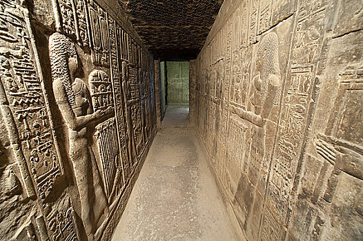 走廊,象形文字,阿比杜斯,埃及