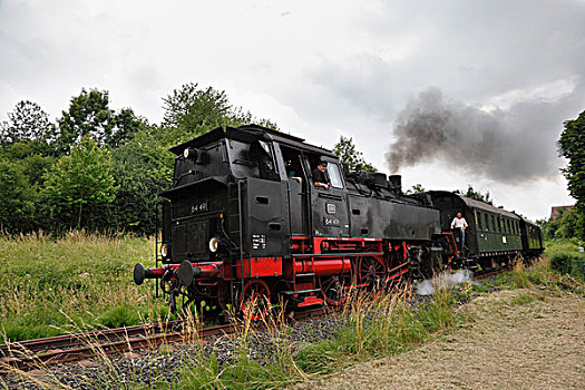 蒸汽机车,瑞士,弗兰哥尼阶,蒸汽,铁路,上弗兰科尼亚,弗兰克尼亚,巴伐利亚,德国,欧洲