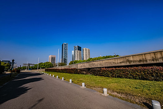 中国江苏省南京市河西都市高楼建筑环境