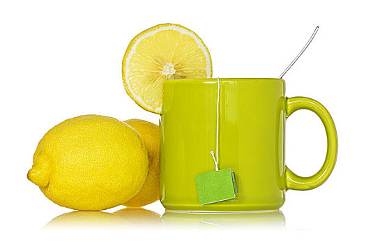 茶杯,柠檬
