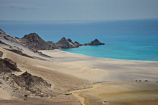 泻湖,靠近,索科特拉岛,也门,亚洲