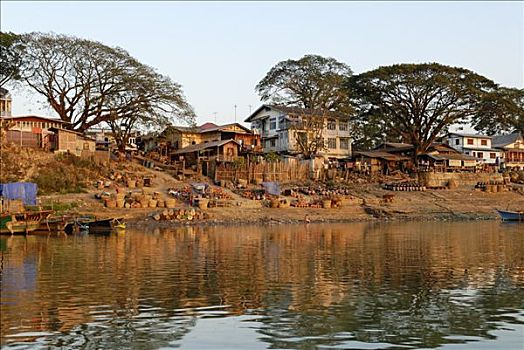 伊洛瓦底江,克钦邦,缅甸,东南亚
