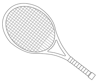 网球拍,轮廓