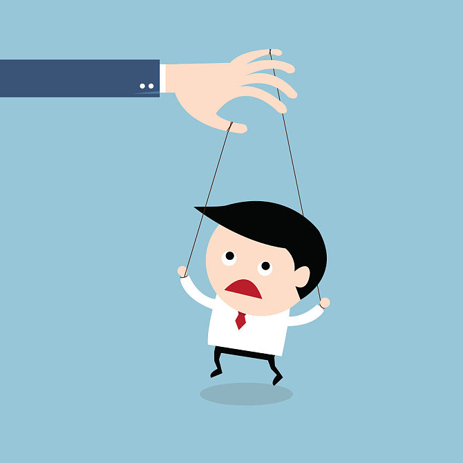 商务人士,牵线木偶,绳索,控制,矢量_高清图片_全景视觉