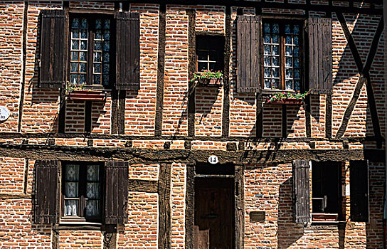 半木结构房屋,15世纪,阿尔比,法国