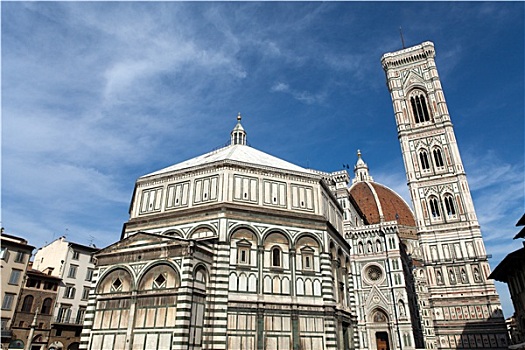 风景,洗礼堂,钟楼,中央教堂,佛罗伦萨