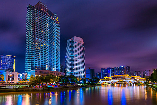 成都,合江亭,九眼廊桥,安顺廊桥,夜景风光,中国画,夜景,风光,成都夜景,成都合江亭,慢门夜景,倒影,城市风光,城市夜景,慢门摄影,慢门,湖泊,河流,城市夜景风光