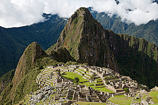 高,角度,风景,复杂,农业,西部,局部,场所,马丘比丘,世界遗产,秘鲁,南美