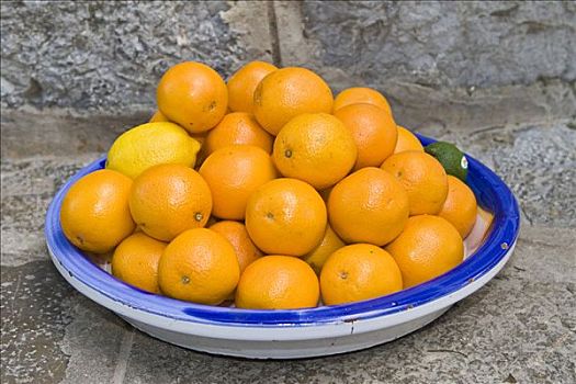 碗,橘子,伊比沙岛,巴利阿里群岛,西班牙