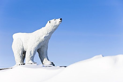 雕塑,北极熊,丘吉尔市,曼尼托巴,加拿大