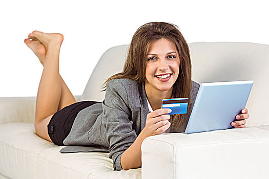 女人,网上购物,信用卡