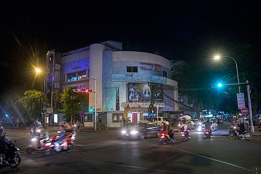 柬埔寨,金边,夜晚,街景