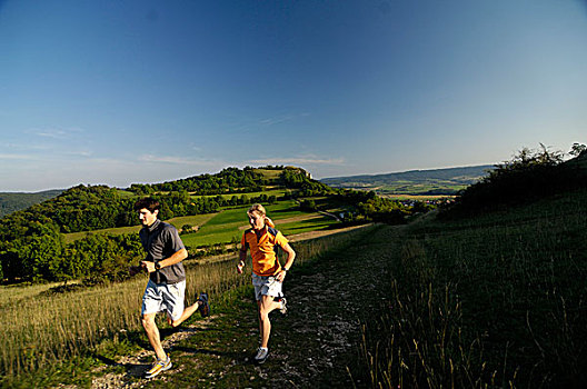 慢跑,弗兰哥尼阶,瑞士,巴伐利亚