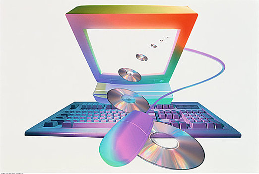 电脑,鼠标,光盘