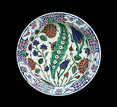 盘子,叶子,花,迟,16世纪,艺术家,未知