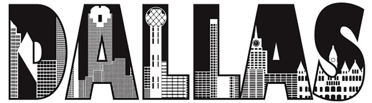 达拉斯,城市天际线,文字,轮廓,插画