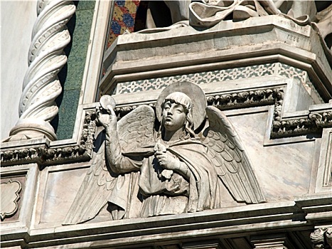 佛罗伦萨,精致,装饰,门口,中央教堂,建筑