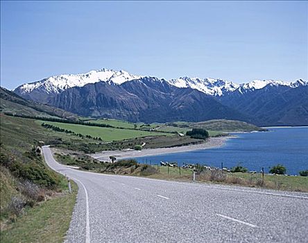 空路,南阿尔卑斯山,山峦,南岛,新西兰