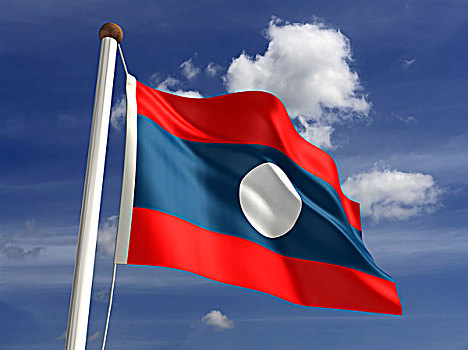 老挝,旗帜